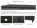 Carved Flower Door Large Storage Cabinet With Metal Handle Suitable For Living Room, Kitchen, W1445P164168