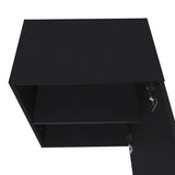 Wall Cabinet 23.6" H, with 1 Door and 2 Shelves, Black B097P250866