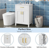 24"Bathroom Vanity Combo with Ceramic sink, Luxurious Space-Saving Vanity - W24"*D18"*H34"inch, 2 WF323088AAK