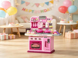 Kids Play Kitchen with Lights & Sounds 33 Accessories, Storage for Toddler 3-6 Years Old 05677630