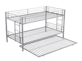 METAL BUNK BED WITH TRUNDLE SILVER W311120501