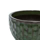 Handmade Glazed Ceramic Planter Set of 3, 15/12/10 Inch Diameter, Hammered Pattern, for Bamboo & W3273P321525
