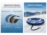 600D Waterproof Oxford Cloth Snow Sled, Reinforced Handles Removable Tow Strap for Adults Kids 39547697