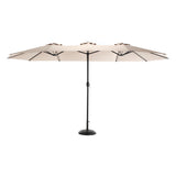 14.8 Ft Double Sided Outdoor Umbrella Rectangular Large with Crank W640140329