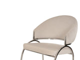 ZNTS Ruby Modern & Contemporary style chair made with Metal & Steel Legs in Beige Color B009P241744