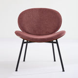 Mid-Century Modern Shell Chair Single Side Chair Tripod,bean paste pink fabric Lounge Chair in W1143P214254