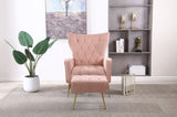 Modern Accent Chair with Ottoman, Comfy Armchair for Living Room, Bedroom, Apartment, Office W136192193