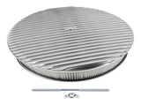 14" x 3" 14 Full Finned Aluminum Round Air Cleaner Air Filter Kit Polished with a Recessed Base and 28755144