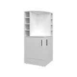 Jakes 42" Tall Corner Bar Cabinet with Eight Wine Bottle Cubbies and Double Door cabinet, Living B200P253728