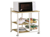 Natural Brown and White Kitchen Cart B062P153920