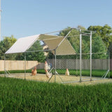 10 ft. x 13 ft. Galvanized Large Metal Walk in Chicken Coop Cage Farm Poultry Run Hutch Hen House W2505P177284