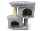 26" Compact Cat Tree with 2 Condos & Sisal Scratching Posts, Anti-Tip Cat Tower for Small Spaces 29418912