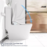 ZNTS Smart Bidet Toilet Seat with Side Knob Adjustable Heated Seat with Water Temperature and Pressure 35118846