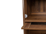 Tall Kitchen Pantry Cabinet with Glass Doors, 2 Drawers, Freestanding Storage Organizer for Kitchen, W331P533616