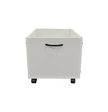 White Toy Box with Wheels B062P209326