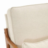 Oak Armrest Oak Upholstered Single Lounge Chair Indoor Lounge Chair Off-White 27168423