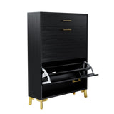 Shoe Storage Cabinet for Entryway, Free Standing Shoe Organizer with 2 Flip Drawers, Hidden Shoe W578124377