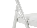 6pcs Elegant Foldable Iron & PVC Chairs for Convention & Exhibition White 05909506
