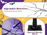 3 Pac Halloween Spooky Tree with Purple Lights, 4FT 5FT and 6FT, Lighted Black Tree for Halloween 02082078
