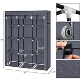 ZNTS 67" Portable Closet Organizer Wardrobe Storage Organizer with 10 Shelves Quick and Easy to Assemble 09015276