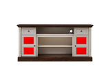 Farmhouse Fireplace TV Stand with Roman Column Styling, Up to 80-inch TV, 70-inch Modern Tall W2393P300552
