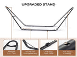 Hammock with Stand, Double-Barrel Hammock with Hammock Bed, Heavy Duty Adjustable Hammock Set for 84997701