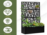 Metal Bed with Trellis, 70 Inch Height Metal Planter Box with Trellis, 09609773