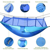 ZNTS Camping Hammock, Portable Double Hammock with Net,600lbs Load 2 Persons Hammock w/Mosquito Net 50848858