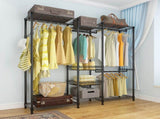 Wire Garment Rack Heavy Duty Clothes RackCloset Organizer Metal Garment Rack Portable Clothes 09771195