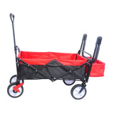 ZNTS folding wagon Collapsible Outdoor Utility Wagon, Heavy Duty Folding Garden Portable Hand Cart, Drink W22778822