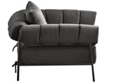Upholstered Comfy Reading Chair, Modern Velvet Accent Chair,Large Lazy Arm Chair with Soft Cushion, T3593P362909