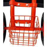 Rolling Garden Scooter Garden Cart Seat with Wheels and Tool Tray, 360 Swivel Seat,Red---refurbished W465P225515