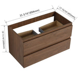 36" Wall-Mounted Bathroom Vanity -BVB01936BNO-2 W999P174703