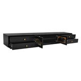 ON-TREND Luxurious TV Stand with Fluted Glass Doors, Elegant and Functional Media Console for TVs Up WF311903AAB