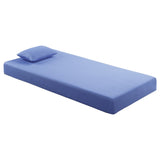 7inch Twin and Pillow Set Breathable Fabric Gel-Infused Memory Foam, Blue, B011P213349