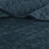 3 Piece Velvet Quilt Set Teal King/Cal King B03597495