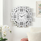 ZNTS Wall Clock in Mirrored & Faux GemStones W1005P189767