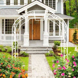 Metal Garden W74.4'' x H98.4'' Garden Arbor Trellis Climbing Plants Support Rose Outdoor W1586P268771