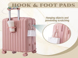 20"/24"/28" 3 pcs/set in ABS Spinner Wheel Luggage, Carry on Suitcase, with Cup Holder & USB Port & 99059334