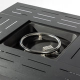 34inches Steel fire pit table Gas Fire Pit for Outdoor Outside Patio Deck and Garden Black W853P202186