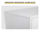 Rattan-fronted 3-tier shoe cabinet, particleboard, 54*24*135 cm, white 44658599