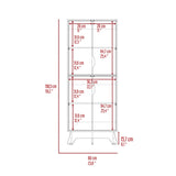 Zurich Double Kitchen Pantry, Double Door Cabinet, Four Shelves B128P148848