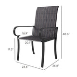 ZNTS 4pcs Rattan Rocking Chairs 51039576