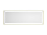 60 x 28 Inch LED Bathroom Mirror with Front and Backlight, Wall Mounted Vanity Mirror with Aluminum W2287P354881