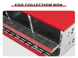 Chicken Nesting Boxes, 6 Compartment Metal Poultry Nest Box Wall Mount for Chickens Hens Ducks, Red 77096933