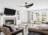 New Arrival 38-Inch Black Ceiling Fan Without Light,3 ABS Blades&Powerful DC Motor,1/4/8H Timer W934P339025