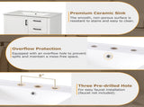 30" White Bathroom Vanity with Sink Combination Set, Bathroom Storage Cabinet with Soft Close Door, N729P177787K
