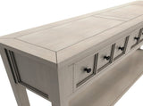 Rustic Entryway Console Table, 60" Long Sofa Table with two Different Size Drawers and Bottom Shelf 30833518