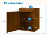 10-15 Gallon Fish Tank Stand with Storage Cabinet, Aquarium Stand with Power Outlets, 330LBS 74608009