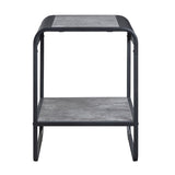 Raziela Concrete Gray & Black Finish End Table B2726P244954